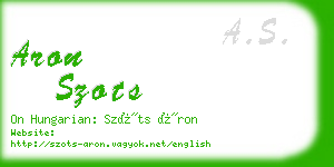 aron szots business card